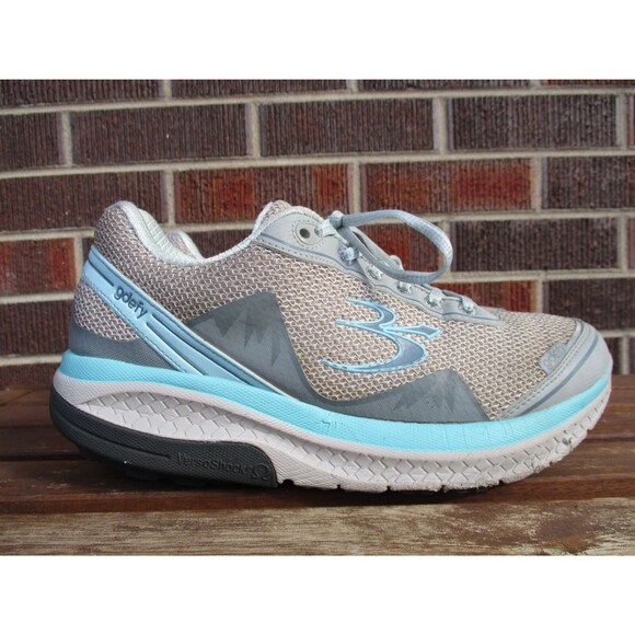 Gdefy Gravity Defyer Womens 10 Gray Blue Running Shoes Cushioned Comfort Walk - Picture 1 of 13